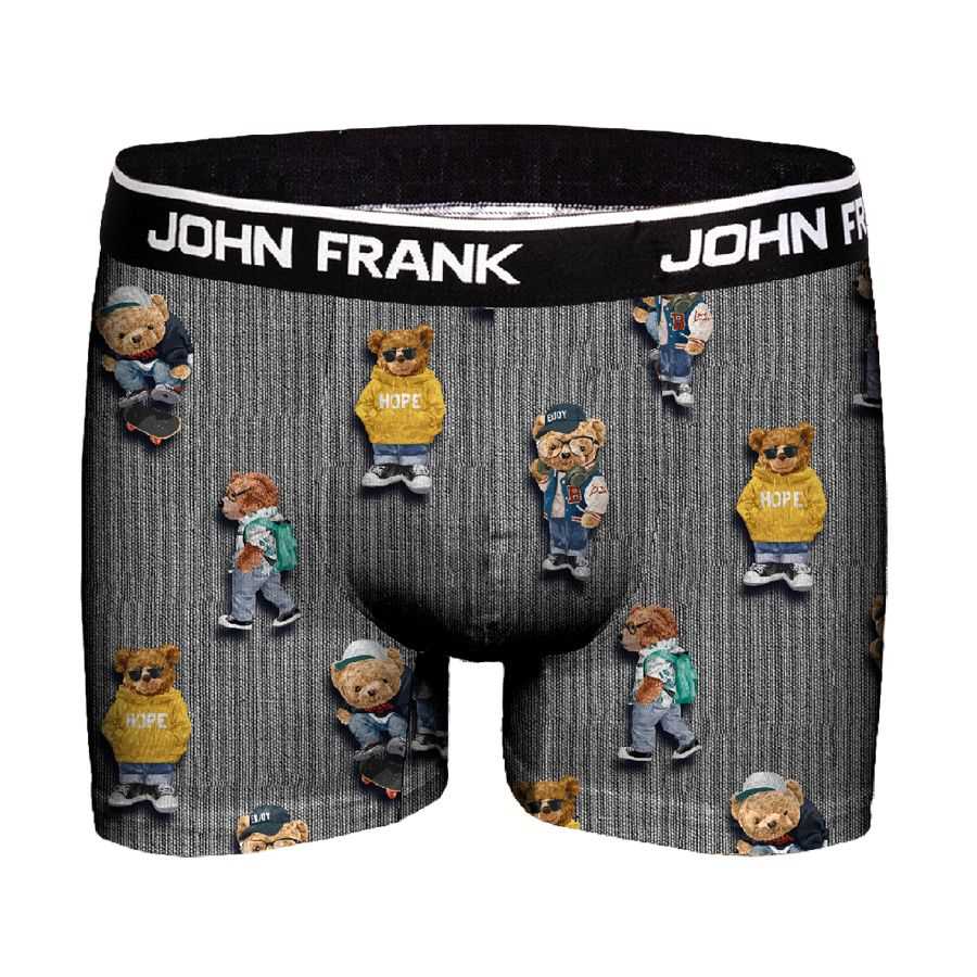 JOHN FRANK DIGITAL WORLD BOXER ANTRASİT-BEYAZ - 1